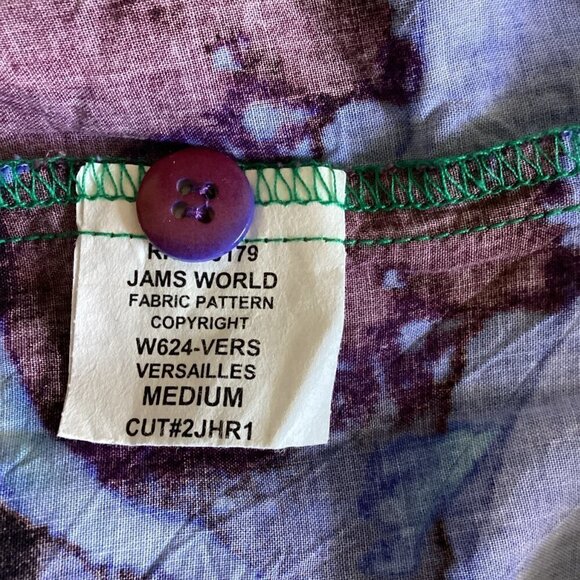 Jams World Versailles Pattern Hawaiian Floral Shirt Sz M #122T - Picture 9 of 10